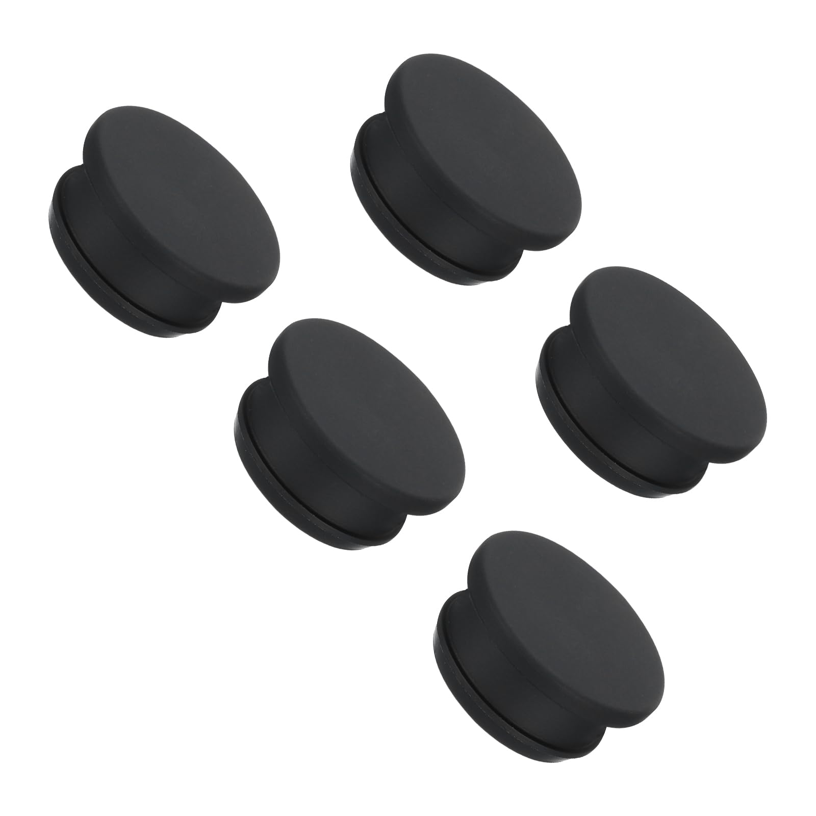 QUARKZMAN Siliconen snap-in-vergrendelingsgatstop, rubberen afdichting, plat type, ronde plaat voor waterdichte afdichtdoppen, 20 mm diameter, grijs, 10 stuks