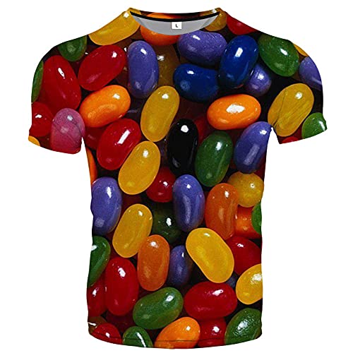 COAOBO Unisex T Shirt Summer 3D Print Tee Shirts Novelty Short Sleeve T-Shirt for Men Women-XL