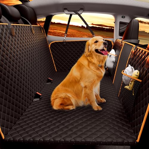 Back Seat Extender for Dogs - Large Space, Waterproof Dog Car Seat Cover for Back Seat with Hard...