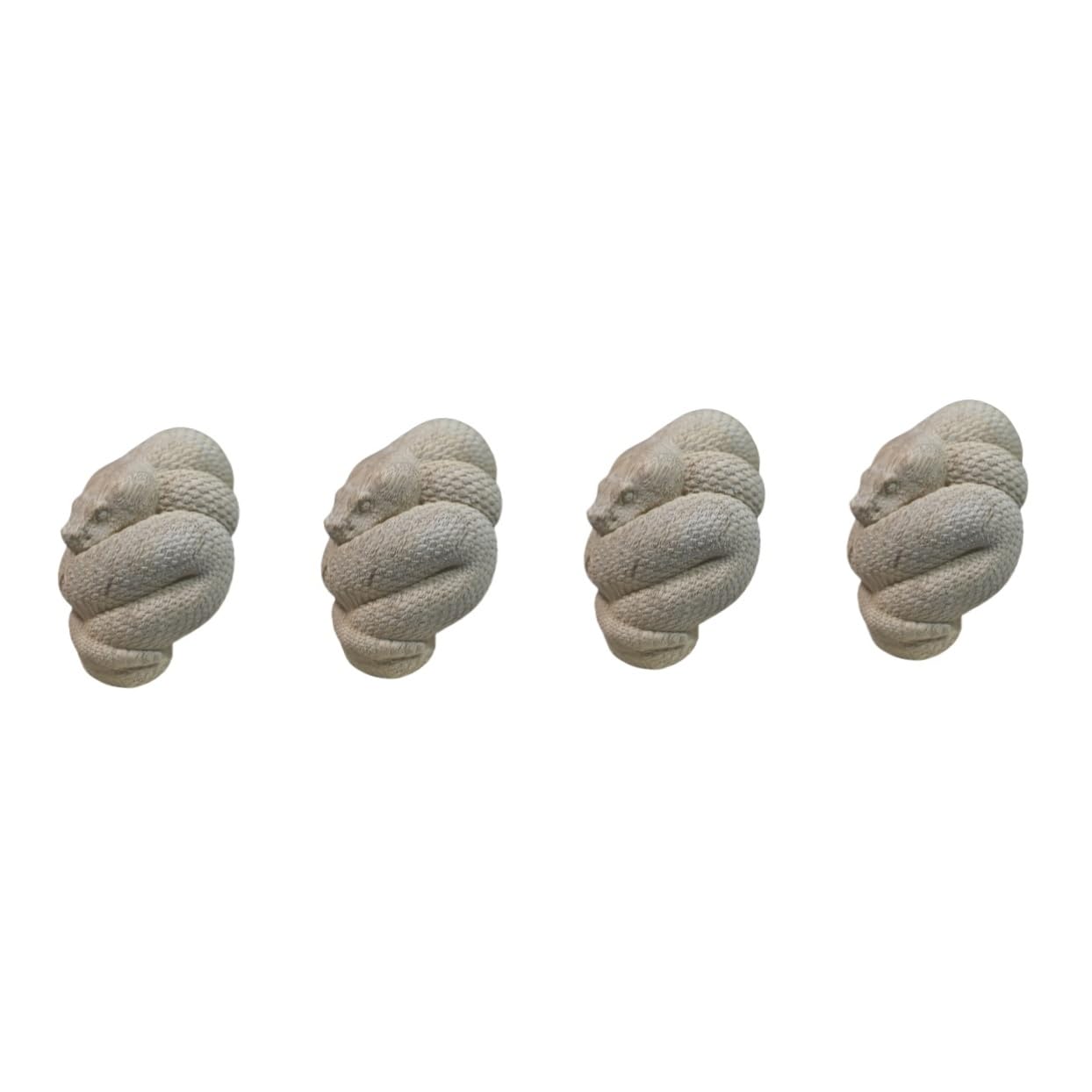 Ciieeo 4pièces Figurine Serpent Sculpté Décoration Chic pour Bureau Et Maison Accessoire Élégant Adornment Reptile pour Intérieur Et Extérieur