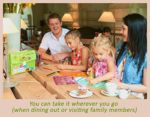 Drawing Stencils Set For Kids (54 Piece) - Arts And Crafts For Girls & Boys - Best Gifts For Kids - Ideal Creativity Kit & Travel Activity #TOP7