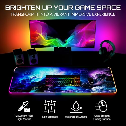 Gerlos RGB Large Gaming Mouse Pad