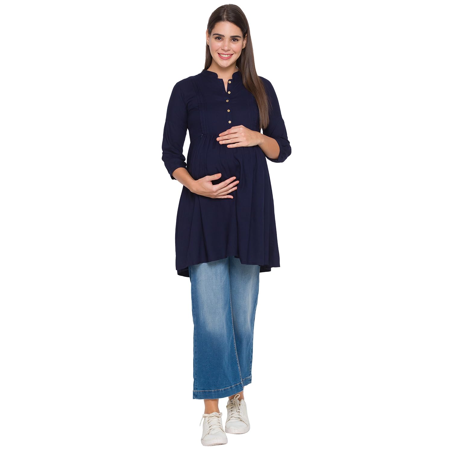 AV2 Women Maternity Feeding Tunic Kurti Navy XX-Large 8044 1