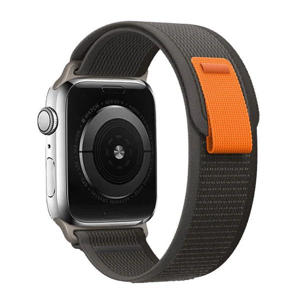 EDNITA Trail Loop 42mm/44mm/45mm/49mm SmartWatch Strap Compatible with Apple Watch Series I Watch Ultra /8/7/6/5/4/3/2/1/SE/SE2 - (Black Orange) - Pack of 1 (B0D4K6MT6H) Amazon Price History, Amazon Price Tracker