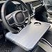 QSNYJPL Car Steering Wheel Tray with Cup Holder, Dining Table for Eating and Drinking, Laptop Work Table, Sturdy and Durable Car Table, Easy to Install Steering Wheel Table(Black)