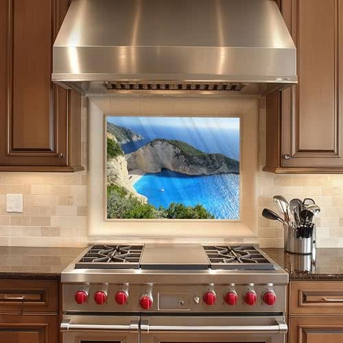 Tempered Glass Kitchen Backsplash For Stick Tile Easy To