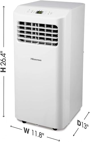 Miniatura 6 de Hisense Aire acondicionado portátil de 5000 BTU DOE 115 voltios 3 en 1 deshumidificador y ventilador funcionamiento silencioso, temporizador de 24