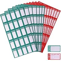 600 Stück Test-Etiketten, Test-Aufkleber, 100 Fehler & 500 Test-Pass-Aufkleber, Pass Pat Prüfetiketten, Metrologische Inspektionsetiketten, QC PASS Aufkleber für die Prüfung Elektronischer Geräte