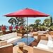 Abba Patio 11ft Patio Umbrella Outdoor Umbrella Patio Market Table Umbrella with Push Button Tilt and Crank for Garden, Lawn, Deck, Backyard & Pool, Red