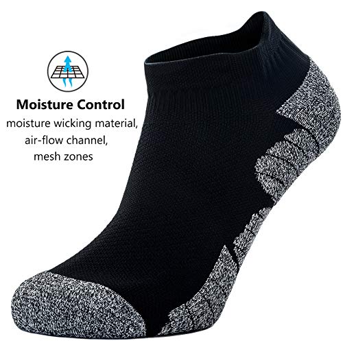Meias de corrida CWVLC invisíveis (3/6 pares) meias esportivas de compressão para homens e mulheres,