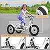 MOONCOOL Electric Tricycle for Youth, 35 Miles 16IN 3.0 Fat Tire Electric Trike, 3 Wheels Electric Bicycle Bikes, 250W Aluminum Frame Electric Tricycle Etrike with Removable Battery and Basket #3