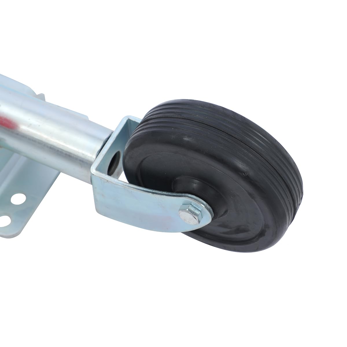 KATSU koło podporowe przyczepa 48 mm z pełnymi gumowymi oponami 6", nośność 350 kg, do dużych obciążeń, do przyczep kempingowych, sprzęgła, z ocynkowanej stali