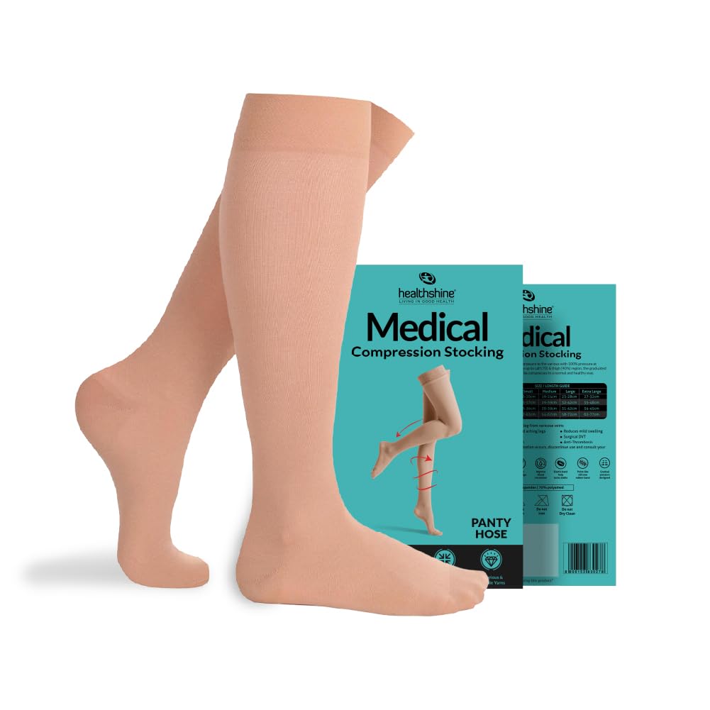 Healthshine Class 2 Medical Compression Stocking Knee Length | Soothing Relief for Swollen, Tired Legs | Varicose Vein Socks for Men & Women | Pocket-Friendly in Medium Size | CE, ISO Certified (B0C8HLJVZQ) Amazon Price History, Amazon Price Tracker