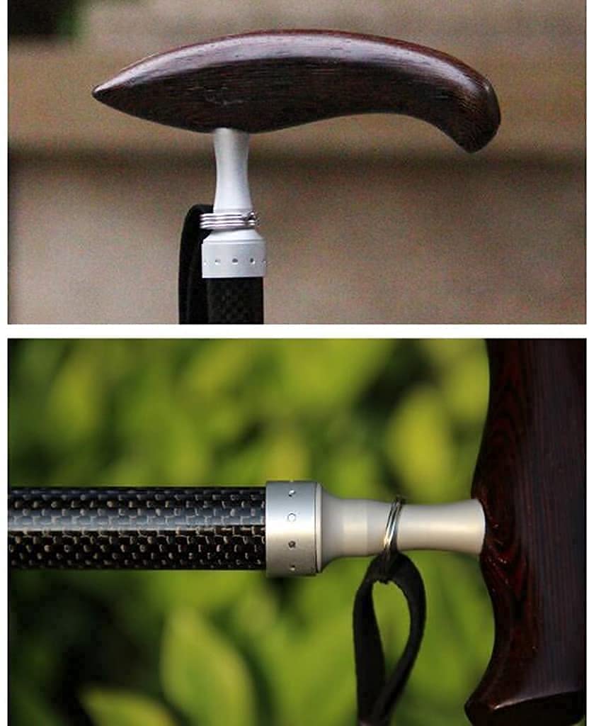 Camminatori per anziani Bastoni Stampelle Stampella per anziani Antiscivolo Canna antiscivolo regolabile Fibra di carbonio Stampelle per esterni Stabili Bastoni da alpinismo leggeri Bastoni da passe
