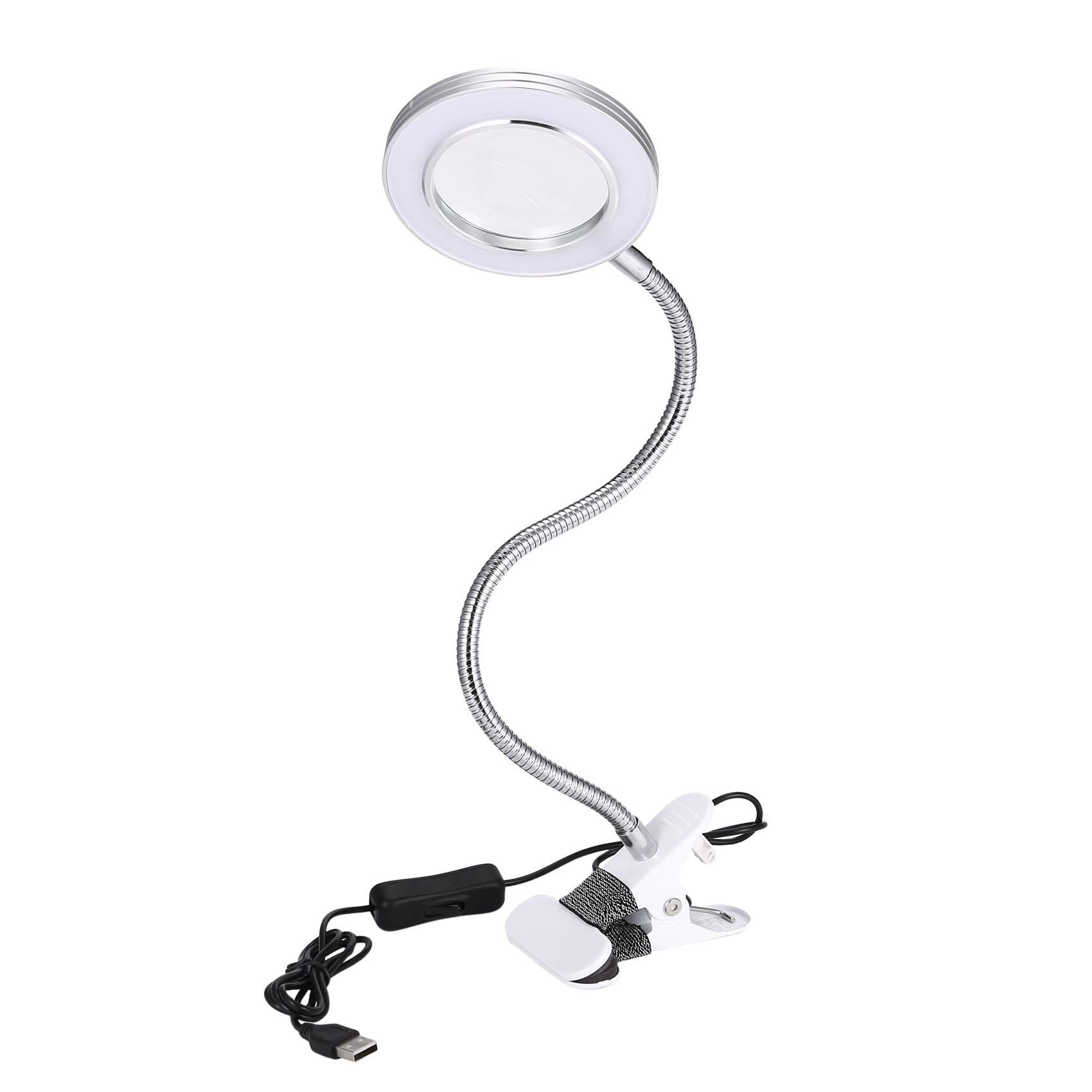 detee Desk Table Top 8X Magnifying Glass Beauty Nail Salon Tattoo Magnifier Lamp Light