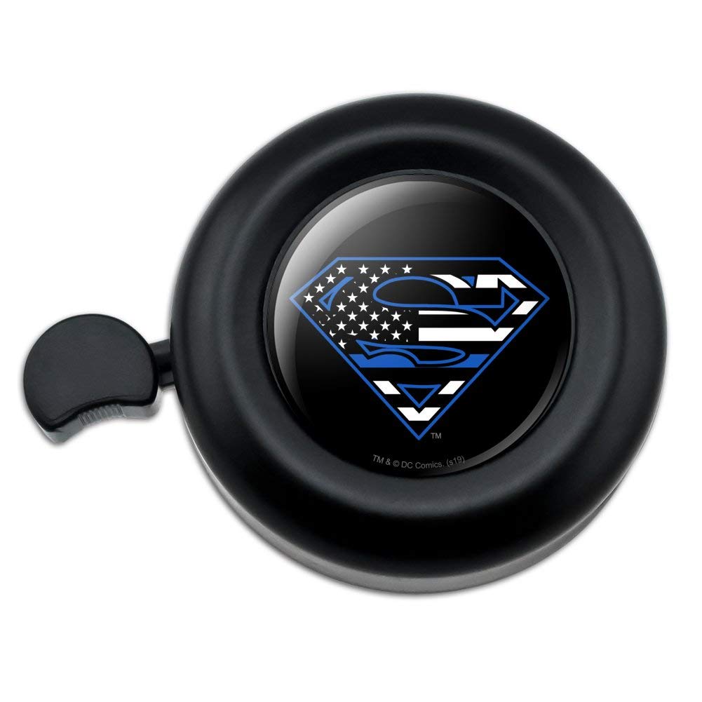 GRAPHICS & MORE Superman Thin Blue Line Flag Shield Logo Bicycle Handlebar Bike Bell