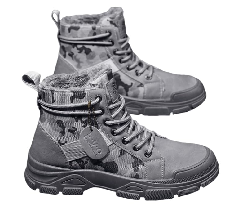 Men Winter Shoes Men's Snow Boots, Warm Plush Lining Hiking Shoes for Outdoor, Fall/Winter3