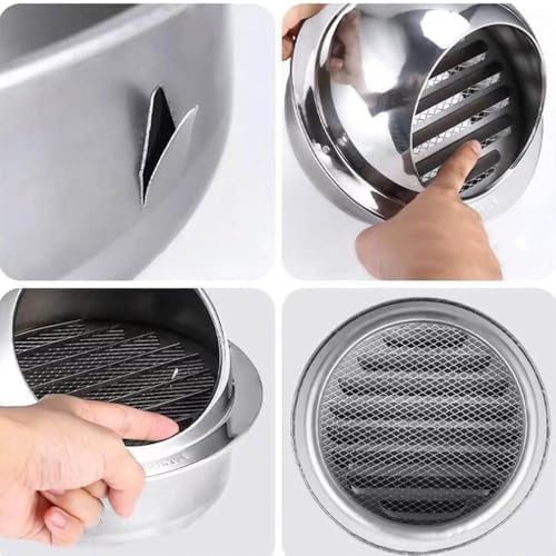 Stainless Steel Round Vent Cap 2"-16" | Durable Wall Vent Hood for Air Ventilation, Exhaust & Heat Dissipation | Weather-Resistant, Easy Installation
