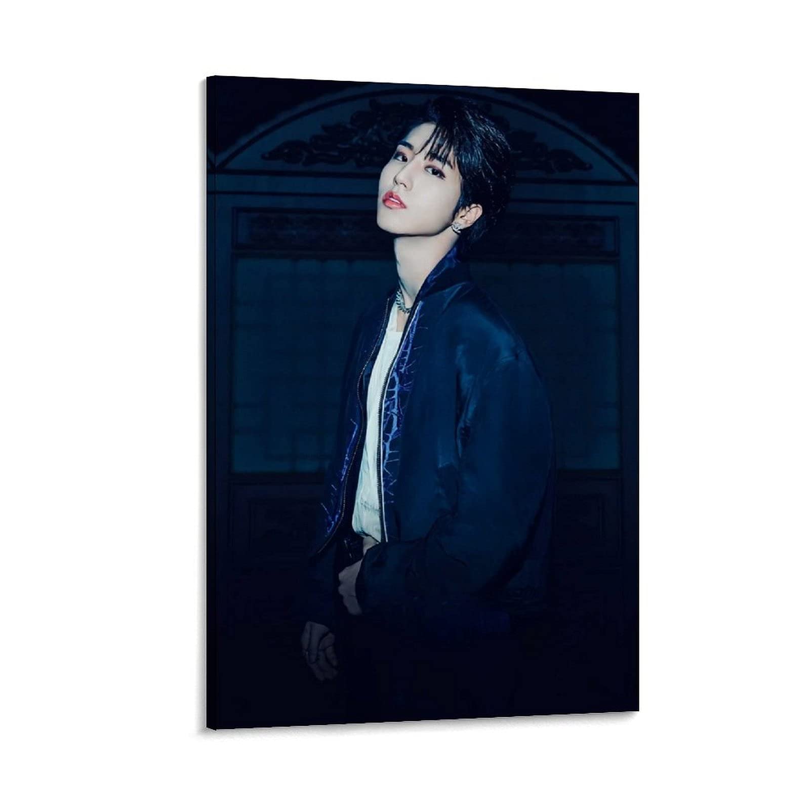 Hellove Frame-Style1 Kpop Stray Kids Poster Han Ji Sung Poster Decorative Painting Canvas Wall Art Living Room Posters Bedroom Painting 08X12inch(20X30cm)