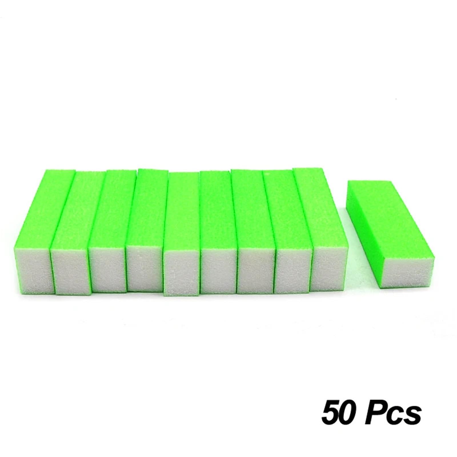Buffer for lima for unghie in spugna da 100 pezzi, lucidatura, levigatura, strumenti professionali for pedicure e manicure(50 Pcs Neon Green)