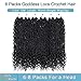 Goddess Locs Crochet Hair - 6 Packs 20 Inch Curly Faux Locs Crochet Hair for Black Women, Crochet Pre-Looped Soft Hair Curly Faux Locs Synthetic Braiding Hair Extensions (16 Inch, 6 Packs, 1B#)