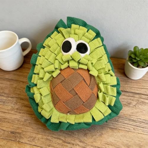 Image of Snuffle Mat for Dogs, Interactive Feeding Mat for Boredom and Slow Eating, Nosework Training Puzzle Toy for Dogs and Puppies, 18x32 CM, Travel Use (Avocado)