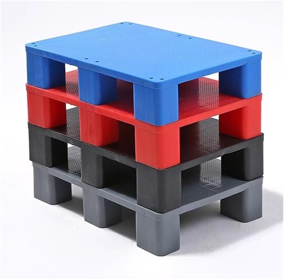 Rygcrud 1Pcs Plastic Pallet Stackable, Polyethylene Warehouse Pad Storage Commodity Goods for Basement Restaurant Garages, Cargo Storage Racks - 1100lb. Capacity (Color : Red, Size : 50x40x12cm)