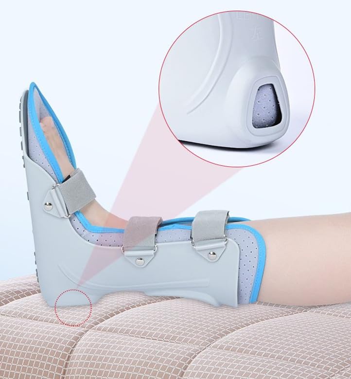 Ankle Foot Orthosis Brace, Walking Boot, Adjustable Support with Straps, Protective Medical Recovery Boot (M, Left)