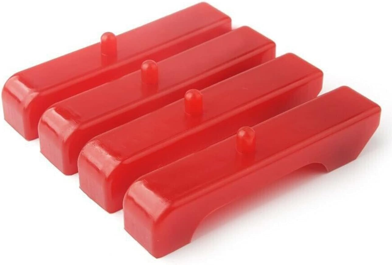For-GM Style Red Urethane, Small Block For-General-Motor vehicles radiators 4 PCS Kit GM Radiator Mounts Cushions Mounting Block, Radiator Support Bushings Bracket, Replace 7-1711