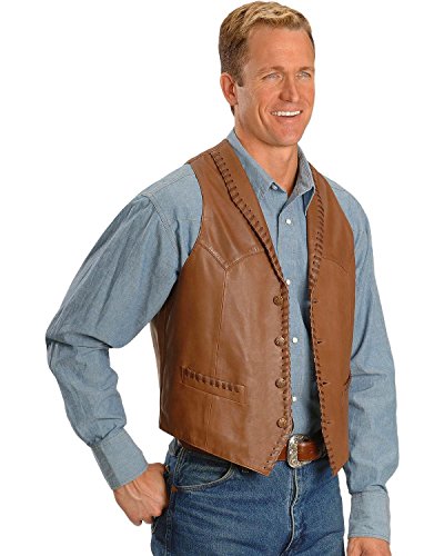 Image of Scully Men's Whipstitch Lamb Leather Vest - 206-171
