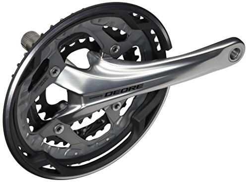 Shimano FC-T611E Deore pédalier 10v argenté pour vélo de trekking et randonnée