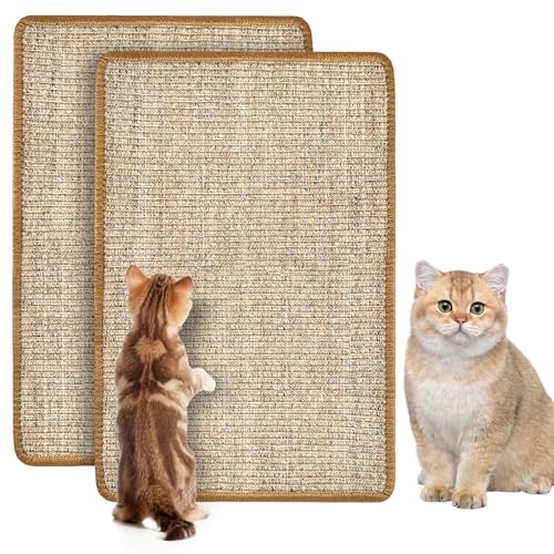 Kratzmatte Katze, 2 Stück Kratzbretter Katze Wand 60 x 40cm, Katzen Kratzbrett, Katzen Kratzmatte,...