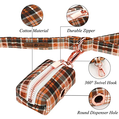 Image of Lionet Paws Cute Dog Poop Bag Holder with Dog Poop Bag for Leash, Cotton Dog Bag Dispenser, Matching Dog Collar