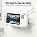 Nitvei Shower Phone Holder with Wireless Bluetooth Speaker, 2026 New Shower Phone Holder Waterproof, 360 Rotation Wall Mounted Phone Holders for Bathroom Mirror (White)