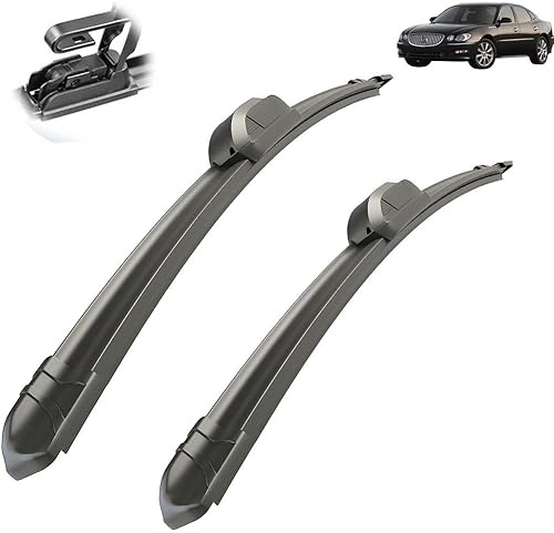 Compatible con Buick LaCrosse Allure 2005 2006 2007 2008 Escobillas de limpiaparabrisas delantero, accesorios de cortador, gancho U J (color