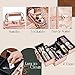 FRENESSA Makeup Train Case Cosmetic Box Portable Makeup Case Organizer 4 Trays Lock Travel Storage Organizer with Dividers Make Up Artist Vanity Hard Nail Spa Beauty Box Rose Gold Floral