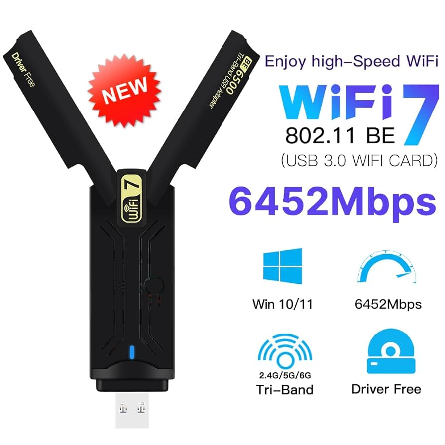 Long Range USB WiFi Adapter For PC Laptop Desktop - 1800Mbps WiFi Adapter And WiFi6 Free Drive Price