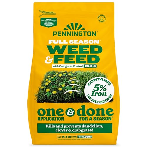 Pennington Full Season Weed & Feed with Crabgrass 25-0-8 4M 14.4lb