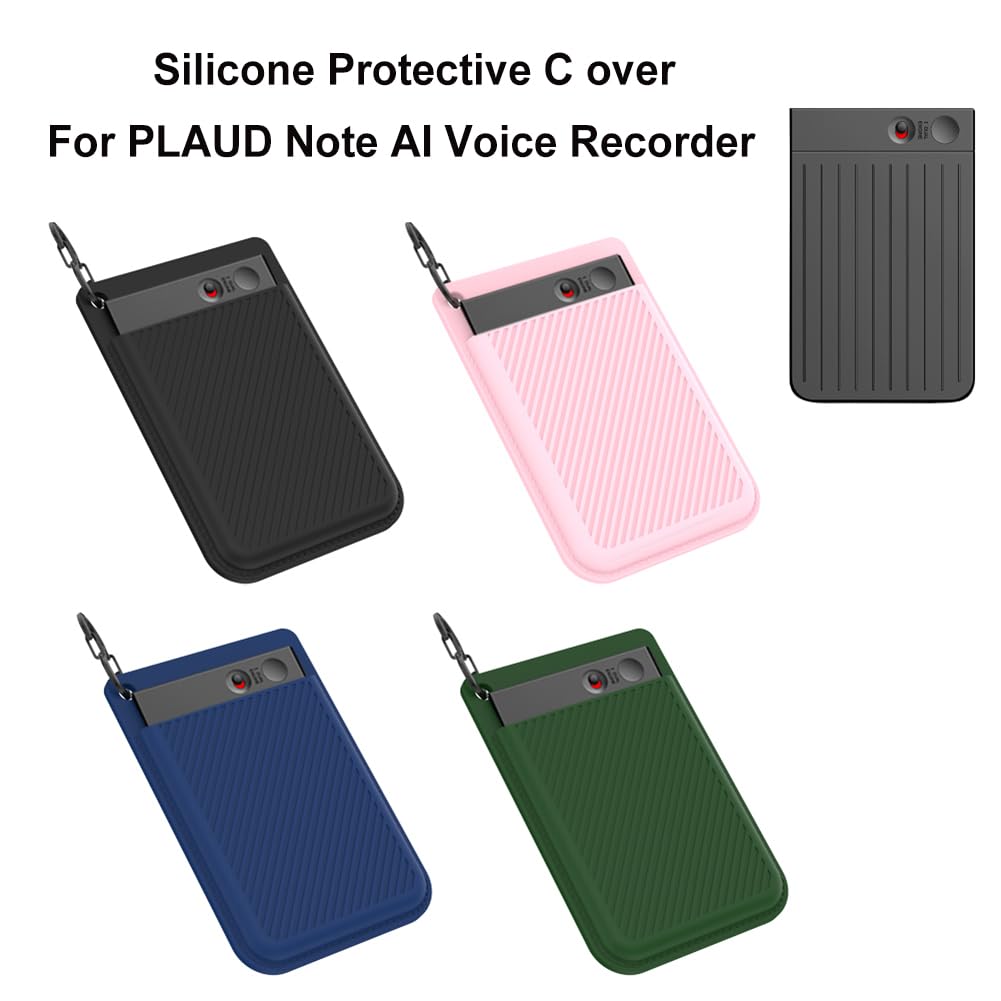 Coque en silicone pour PLAUD Note avec crochet et trou de charge