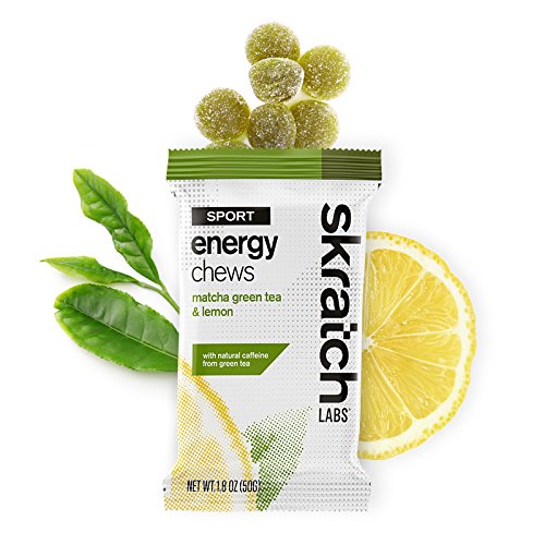 SKRATCH LABS Sport Energy Chews, Matcha Green Tea and Lemon (10 Pack) - Natural, Developed for Athletes and Sports Performance, Gluten Free, Dairy Free, Vegan