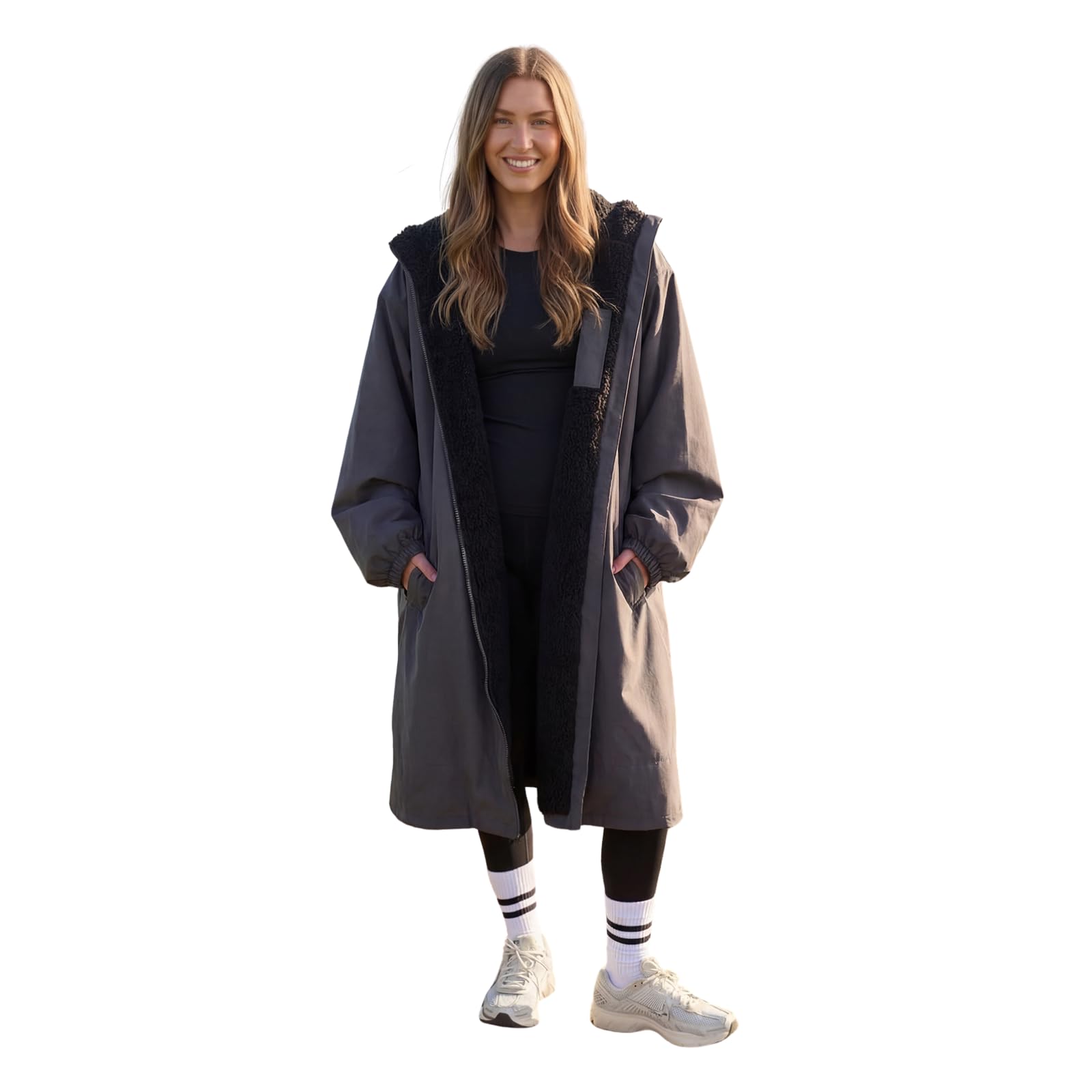 OHS - Drying Changing Robe - Water Resistant - Charcoal - S/M