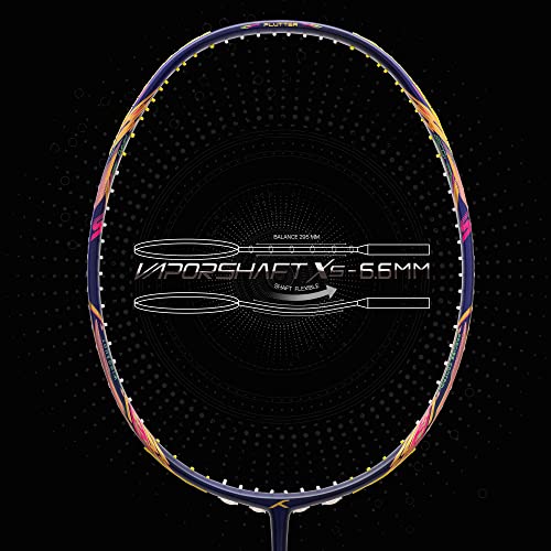 Image of Hundred Flutter S CTRL Carbon Fibre Strung Badminton Racket with Full Racket Cover for Intermediate Players
