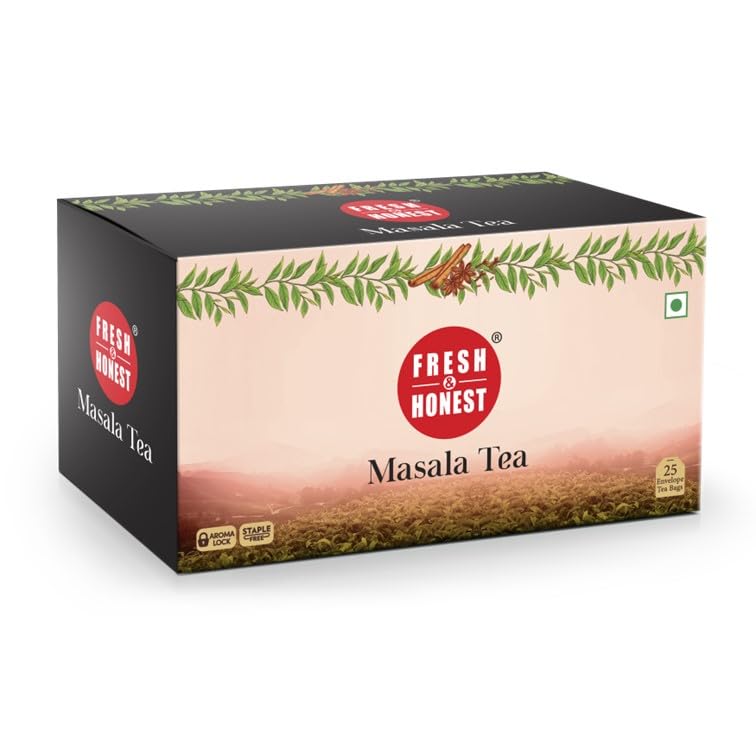 Fresh & Honest Masala Tea Bags, 2g x 25 Enveloped Tea Bags (B0CXXLD483) Amazon Price History, Amazon Price Tracker