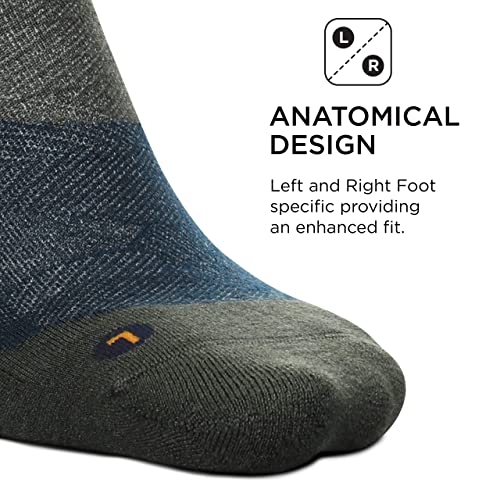 Image of Feetures Merino 10 Max Cushion No Show Tab Ankle Socks - Wool Socks for Women & Men - (1 Pair)