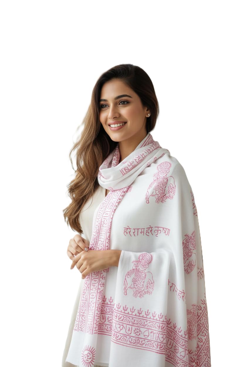 Ice Blue Hanuman Print Rayon Sarong | Hand Screen Print | 200×103 cm-image-23