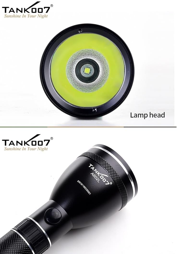 Tank007 A602L 500m Beam Long Distance Flash Light Security Powerful Torchlight Rechargeable led Big Flashlight Torch Light