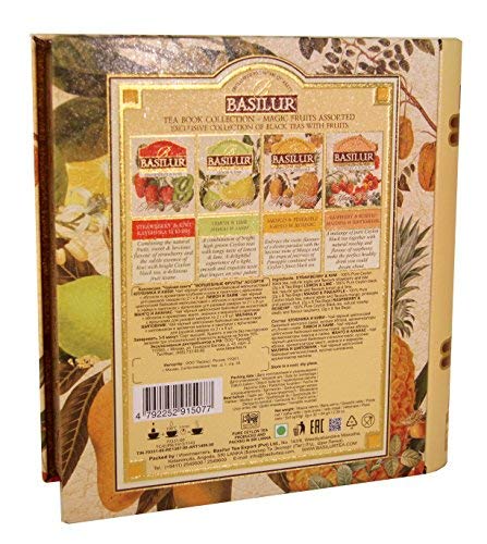 Basilur Tea Book Foil Enveloped Tea Bags Magic Fruit Assorted, 2 Gram #TOP1