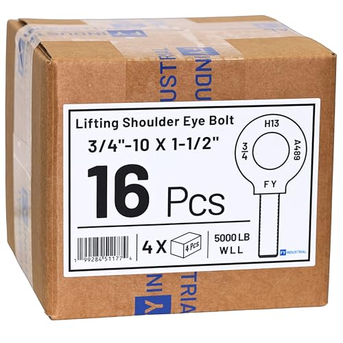 Image of Case of 16 Pcs Lifting Shoulder Eye Bolts 3 /4 inch-10 X 1-1 /2 inch
