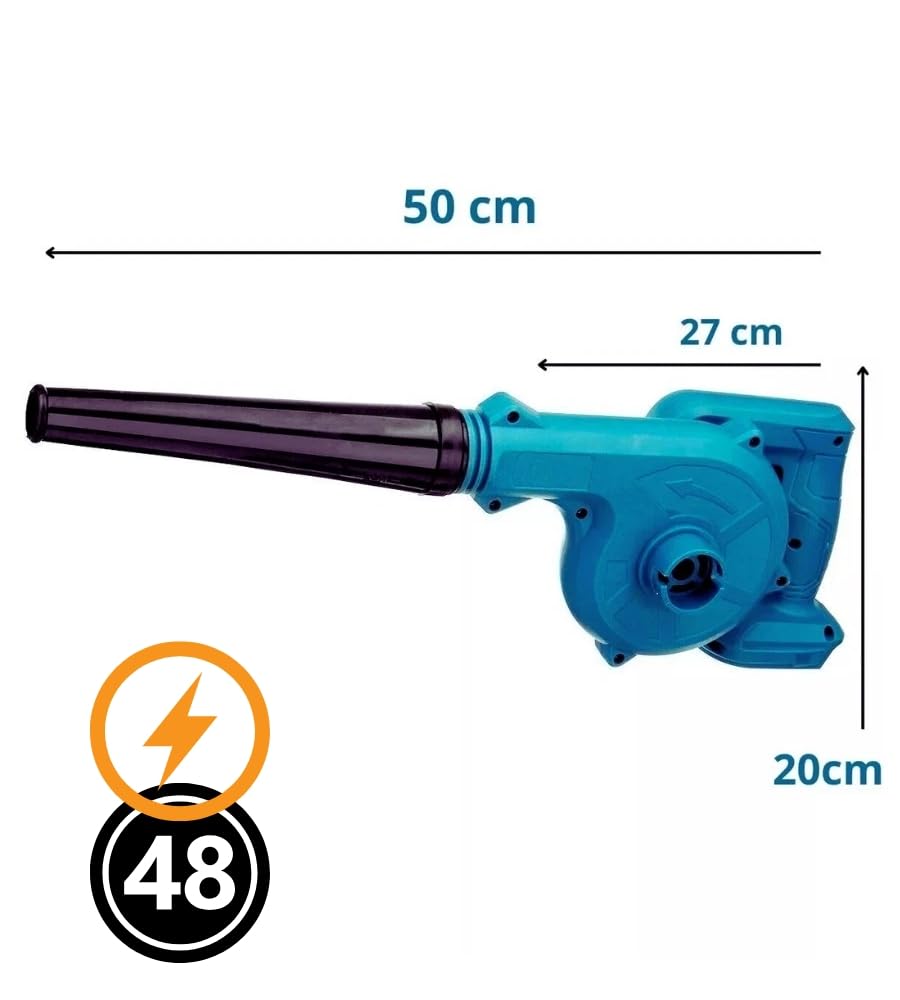 Soffiatore a Batteria, Soffiatore Elettrico Dotato di Doppia Batteria, Soffiatore Foglie, Manutenzione Giardino, Leggero per Prato, Patio, Soffiare Foglie e Polvere