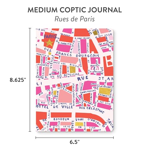 Journal copte de qualité supérieure Studio Oh Rues de Paris carnet rigide avec papier 100g